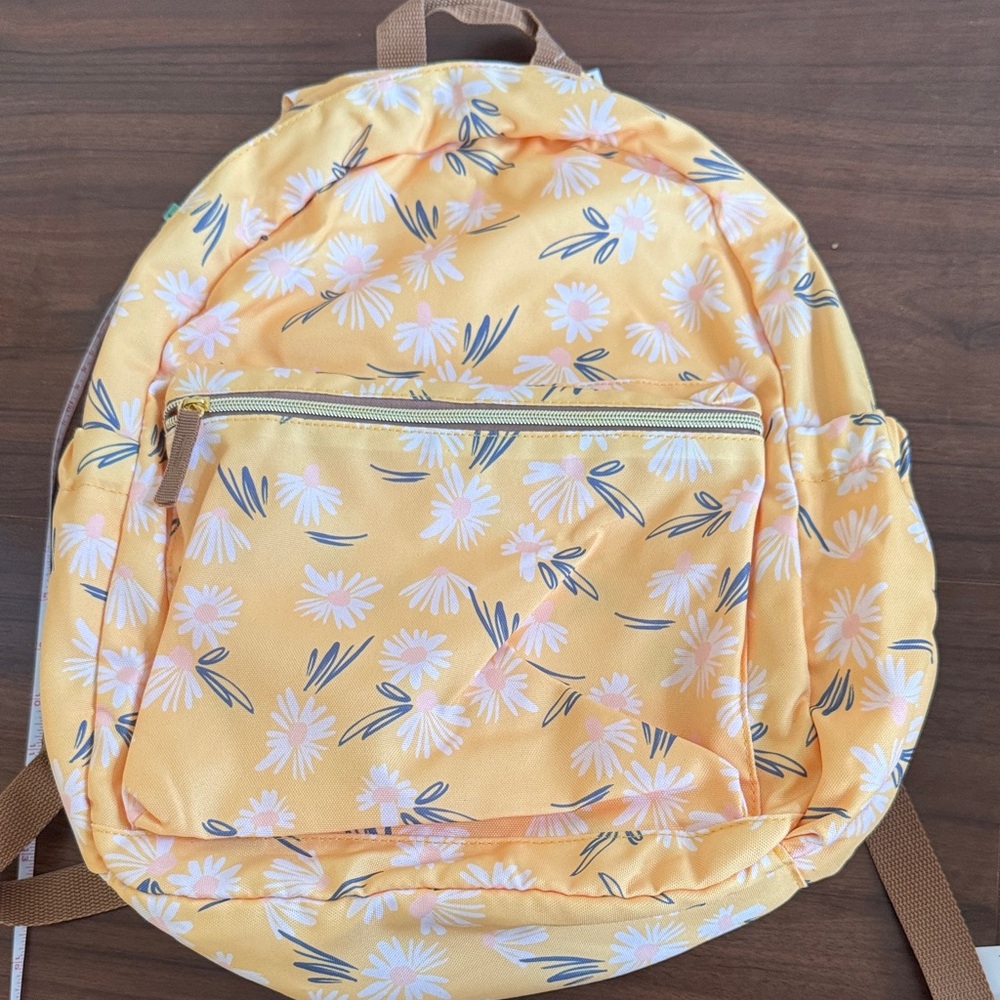 Floral Yellow Backpack